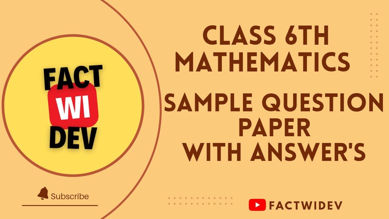 6th yearly Question paper MATHEMATIC'S | #school #yearlyexam #education #factwidev