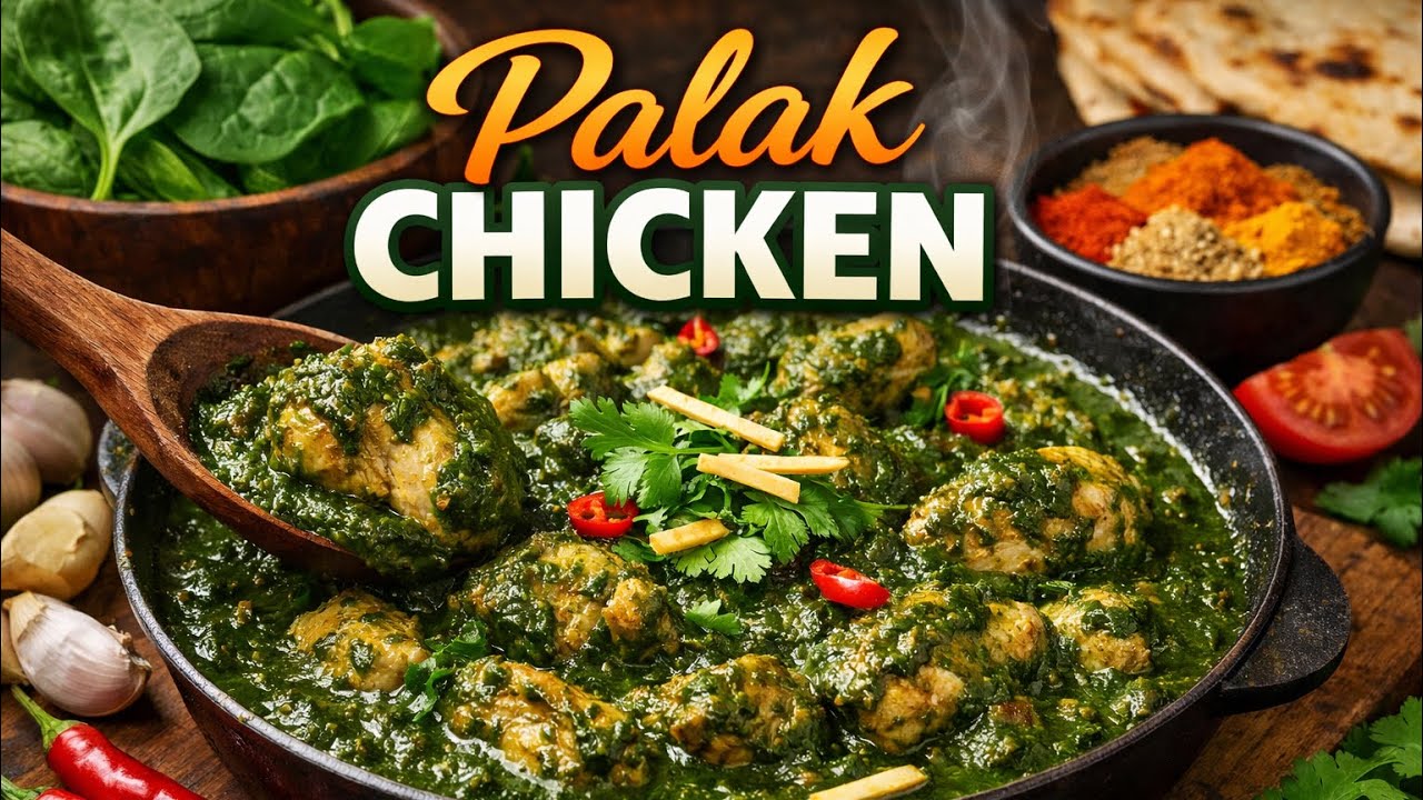 Soft & Juicy Palak Chicken 🥬🍗 | Healthy Indian Curry, Simple Recipe