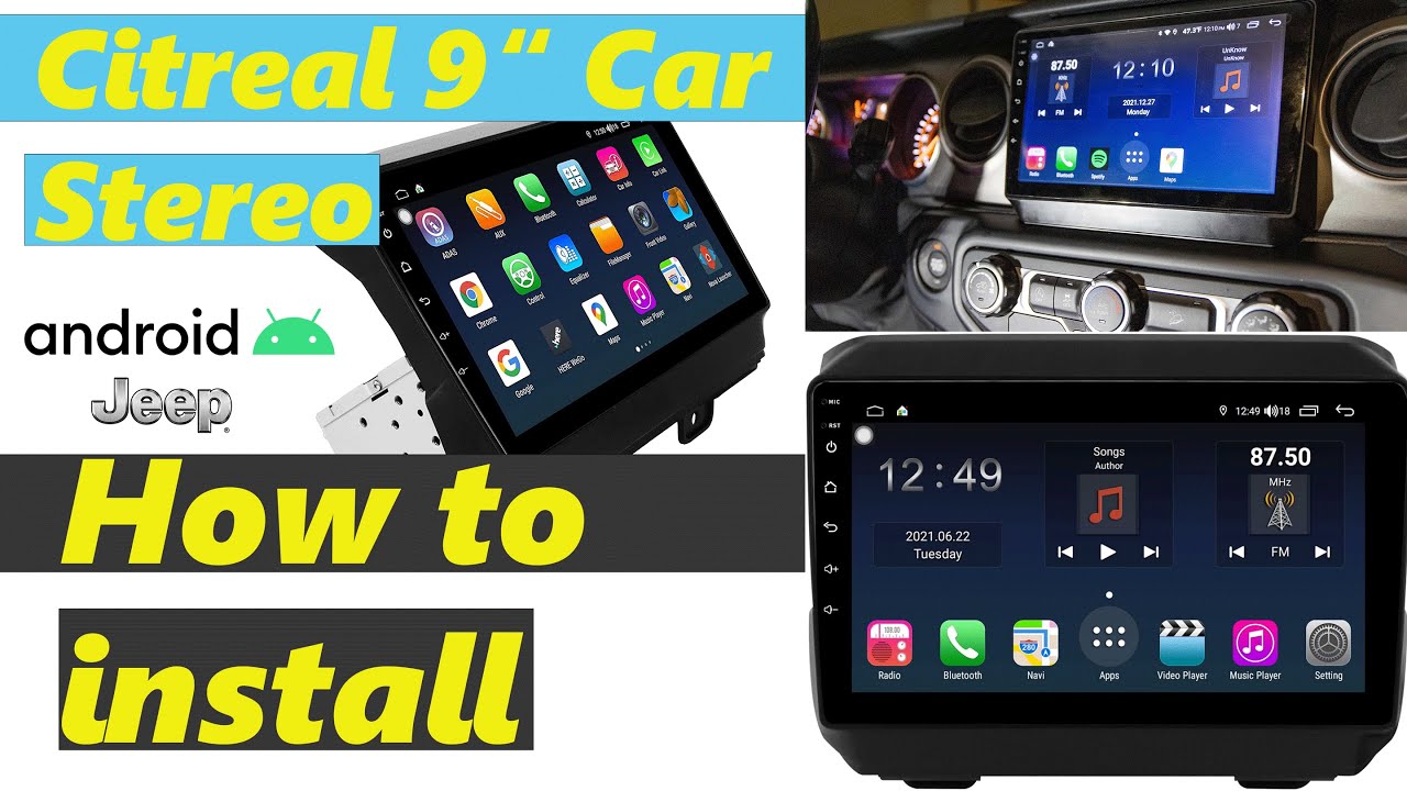 Jeep Wrangler/Gladiator 2018 - 2021 Car Radio 9” with Android Review | Installation instructions