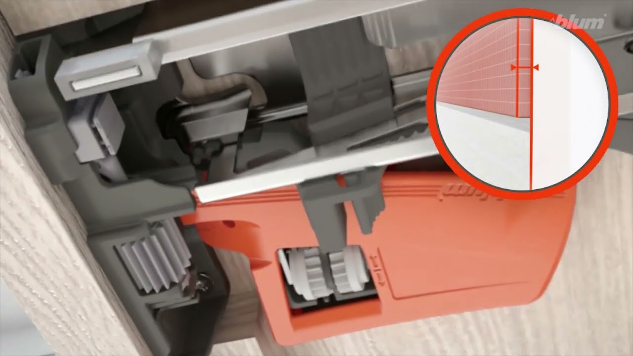 Guide per cassetto estrazione totale Blum Tandem - Regolazione
