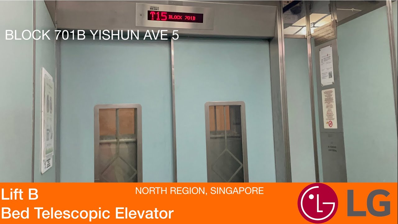 HDB Block 701B Yishun || LG Bed-Telescopic Elevator (Lift B)