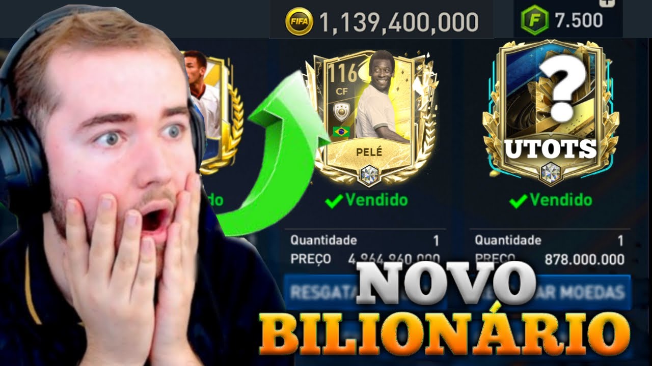 🤑FIZ 2 BILHÕES DE COINS🤑 GEMEI A CONTA DO INSCRITO E VIROU A MAIS RICA NO FIFA MOBILE 23