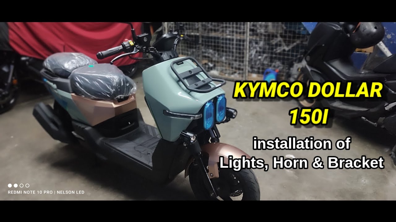 Kymco Dollar ginawan ng LED Bracket at Lights and horn installation.. syempre quality yan