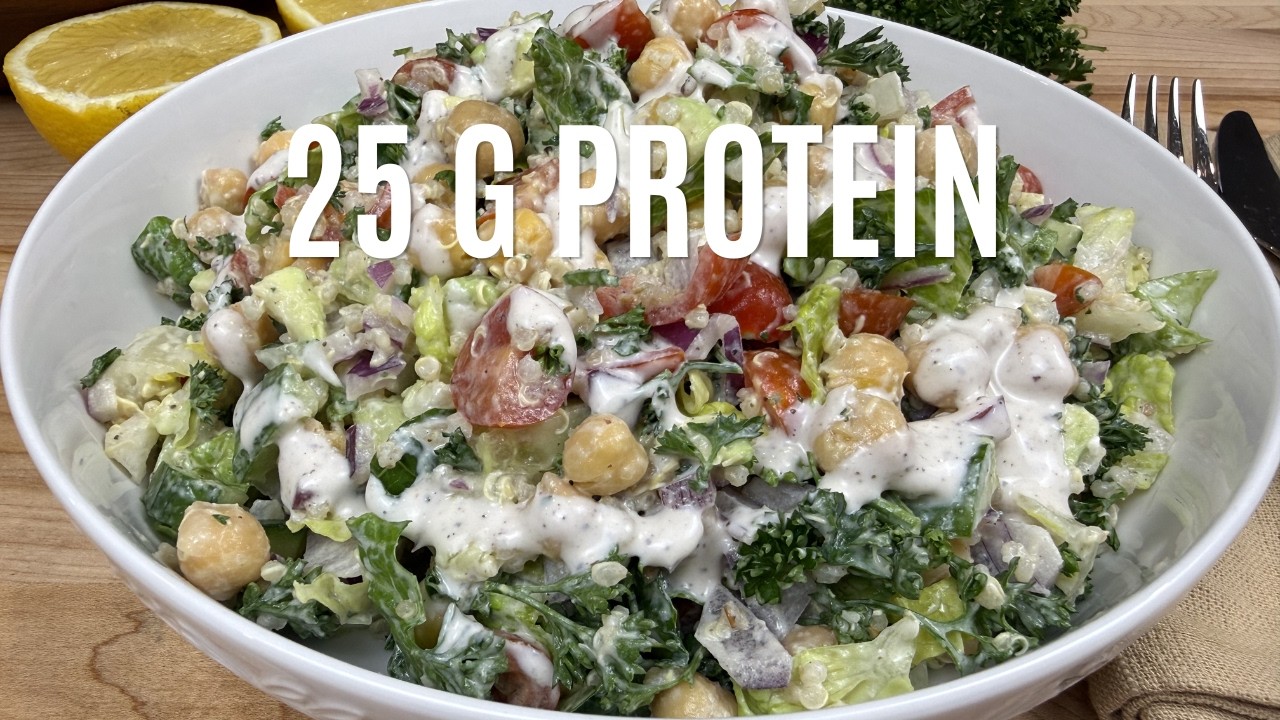 Viral High Protein Chickpea & Quinoa Salad- My Balanced Lunch Secret