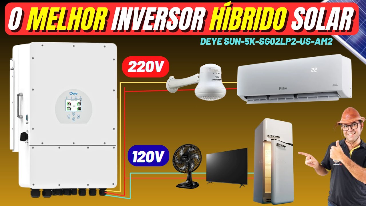 Inversor Híbrido (120/220v) Deye - O Mais Desejado  SUN-5K-SG02LP2-US-AM2 5000/10.000w Unboxing