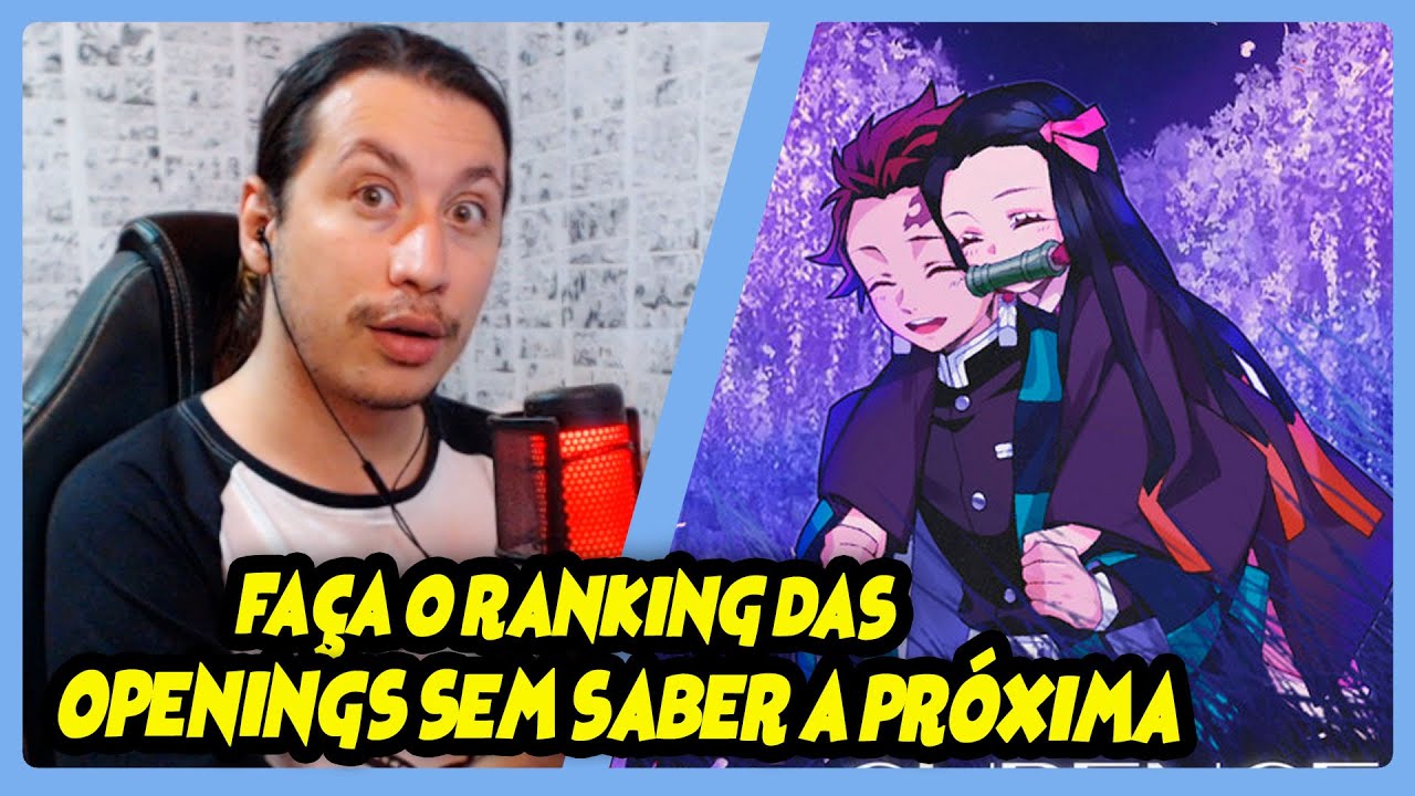 Faça o ranking das OPENINGS DE ANIME sem saber a próxima MÚSICA | REACT DO MORENO