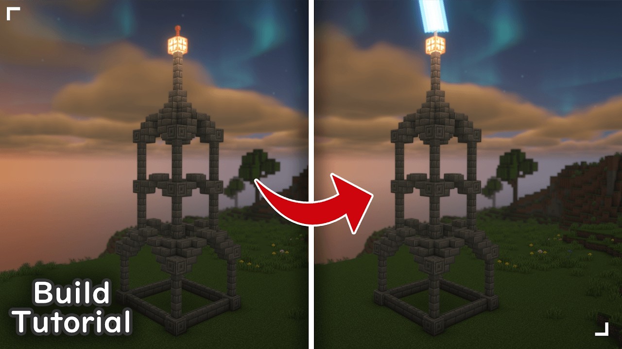 ⚡ Lightning Rod Tower 🗼 | Minecraft Tutorial