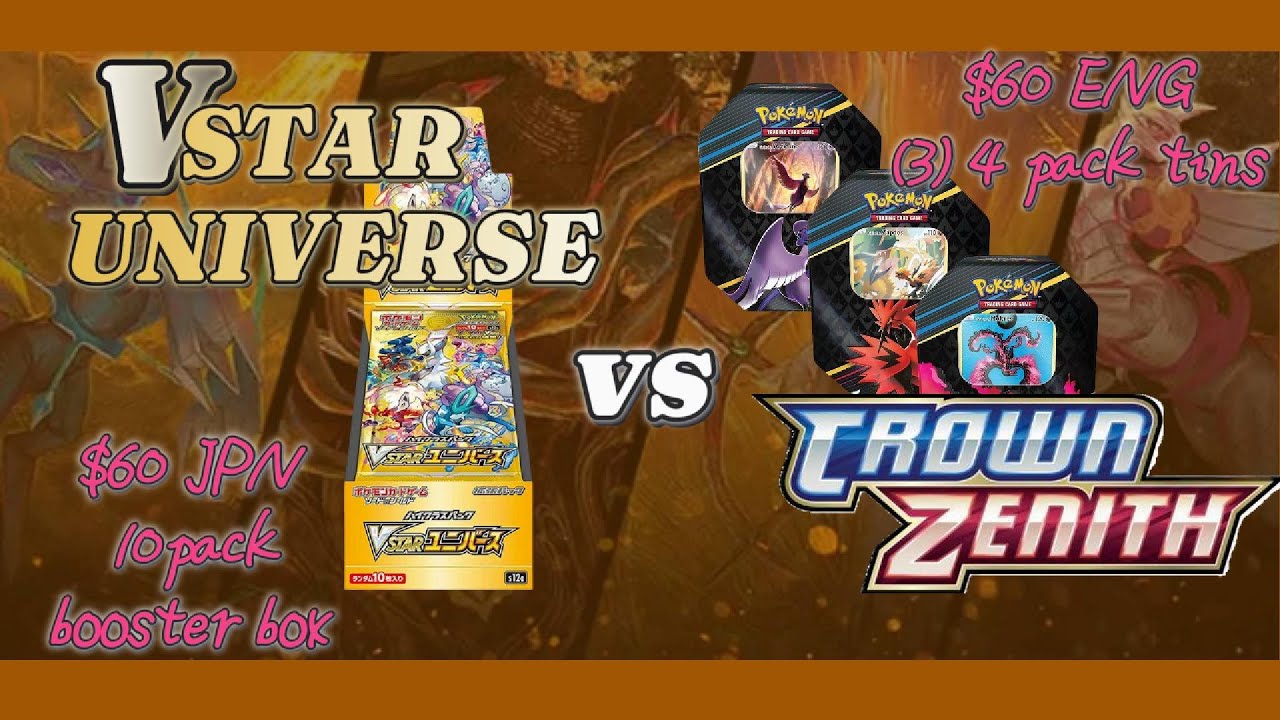 SO MANY HITS!  + GOLD!  Crown Zenith vs VStar Universe $60 Showdown + GIVEAWAY