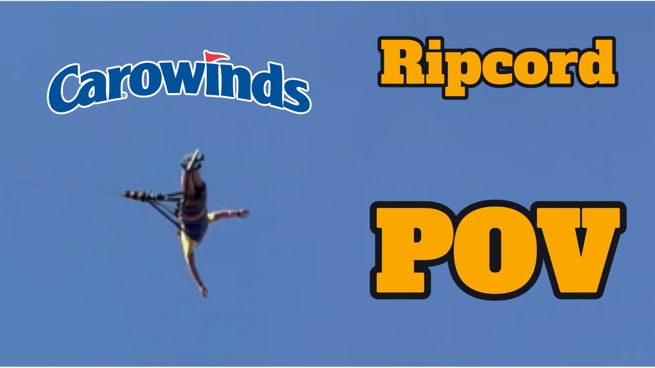 Ripcord Carowinds AWESOME Skycoaster On-Ride POV