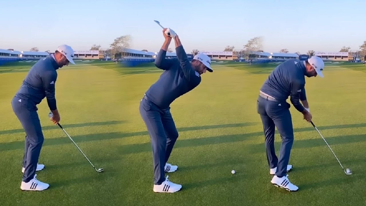 DUSTIN JOHNSON GOLF SWING 2022 - IRON & DRIVER - SLOW MOTION