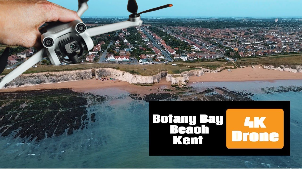 Relaxing Aerial Views of Botany Bay Beach, Broadstairs, Kent in 4K | DJI Mini 3