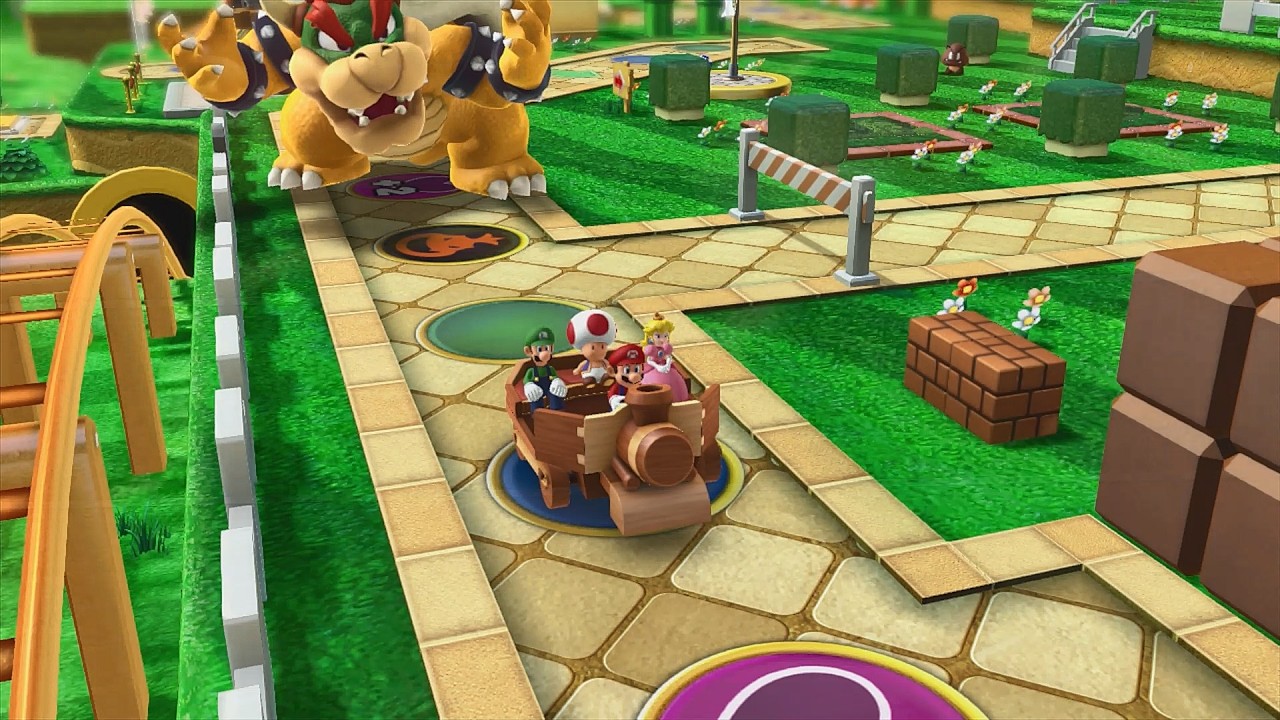 Mario Party 10 Bowser Party #1089 Mario, Peach, Toad, Luigi Mushroom Park Master Difficulty