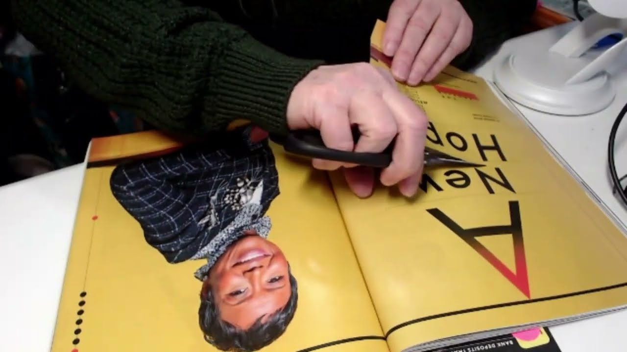 ASMR Magazine Flip Through Forbes - Cutting, Tearing - People, Words, Phrases  - Whispering