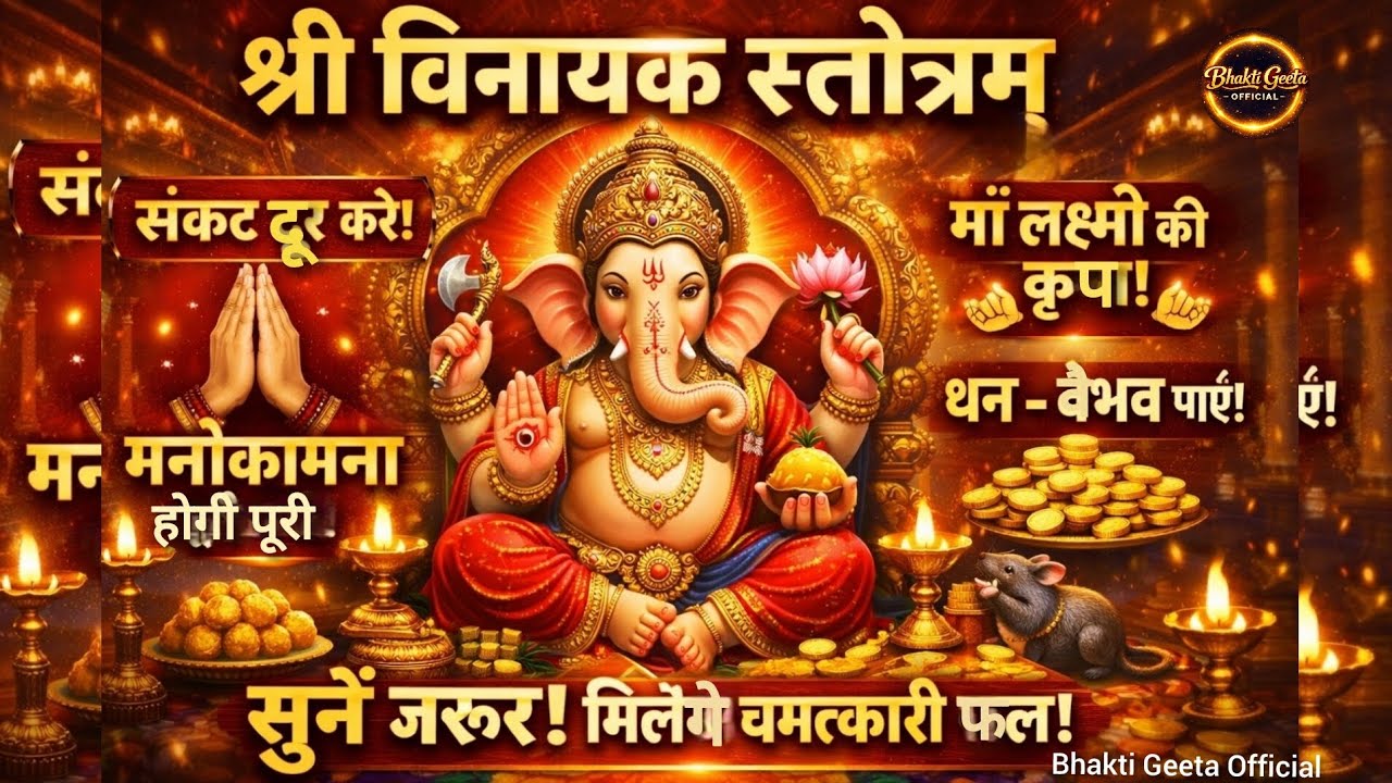 Ganesh Vinayak Stotram | सभी संकट दूर करें | मनोकामना पूर्ण करने वाला शक्तिशाली स्तोत्र