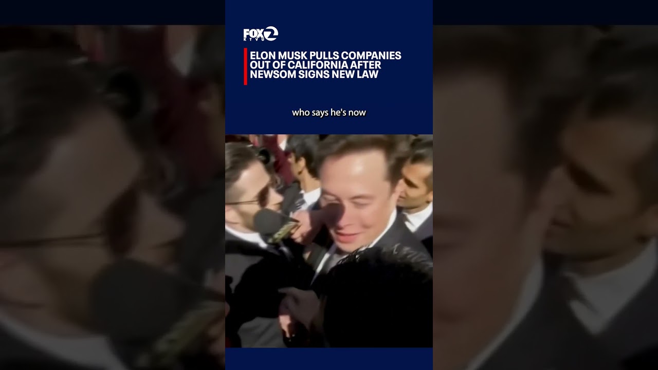 Elon Musk says his companies are leaving California after new bill