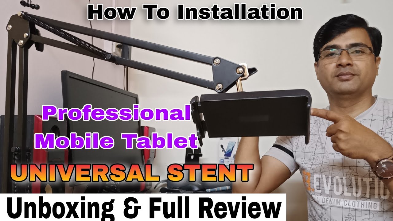 Professional Mobile tablet UNIVERSAL STENT | overhead tripod | Full Review Youtube,Sorts, and Reels,