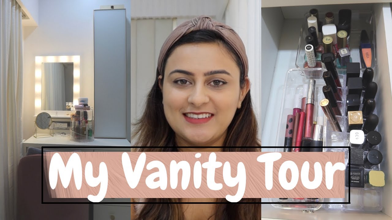 My Dream Vanity Tour & Makeup Collection | Small Vanity | Makeup Organization |