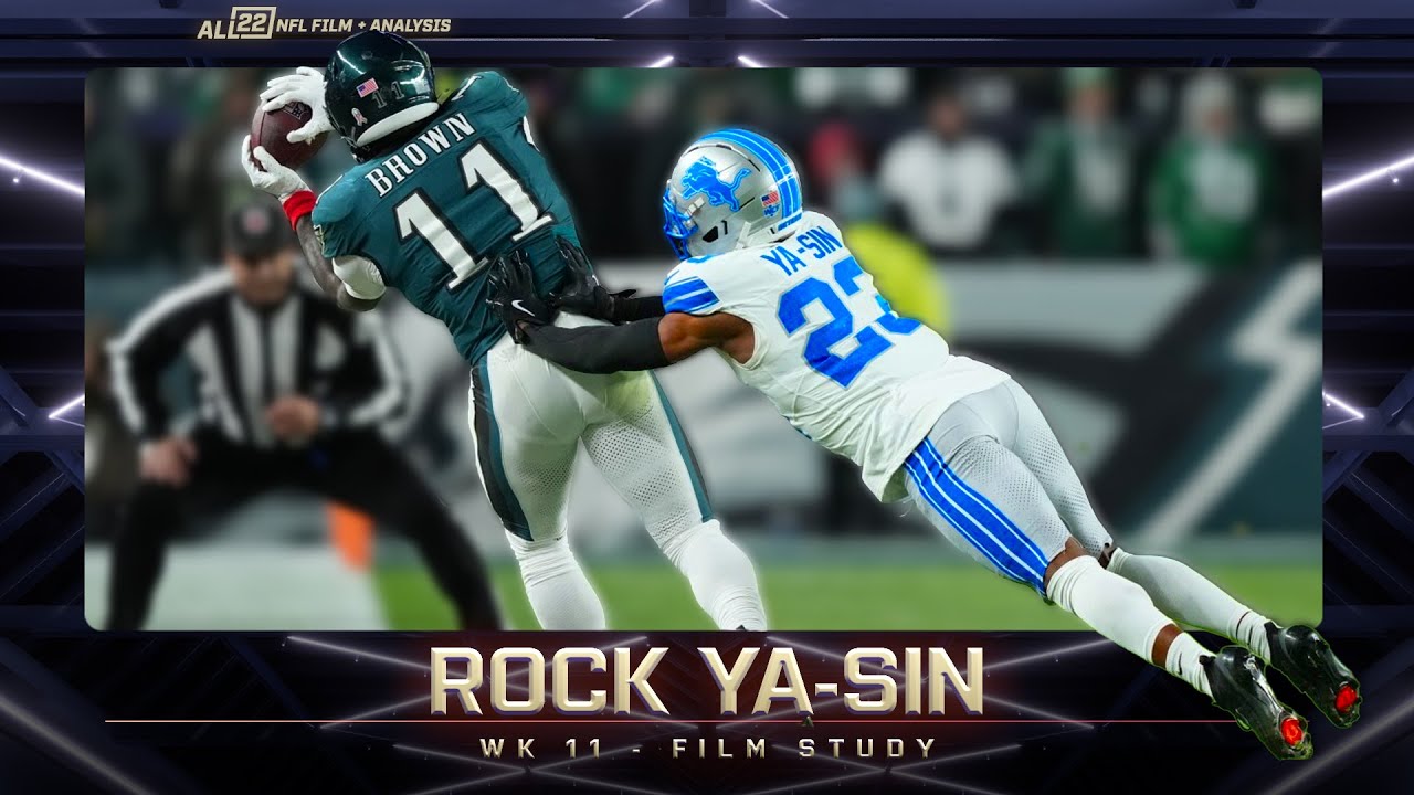 ROCK YA-SIN HARASSED AJ BROWN IN WEEK 11: LIONS DEFENSE FILM STUDY #lions #detroitlions