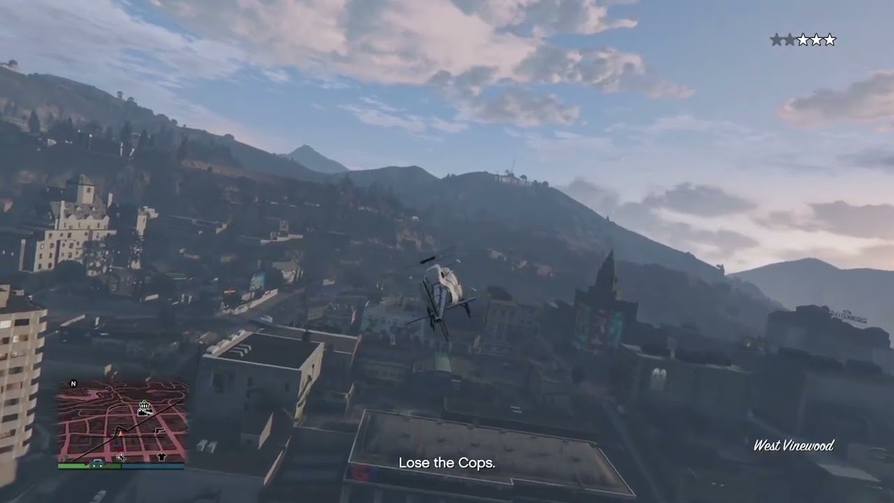 GTA 5 trying to sneak and fell off the roof 