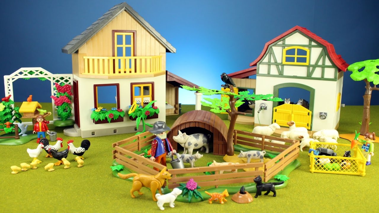 Playmobil Pig Pen, Bird Feeder and Guinea Pigs Building Playset Toys For Kids