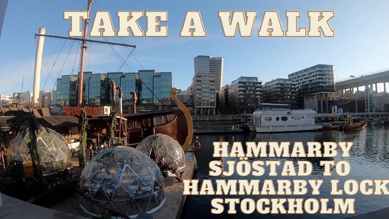 Hammarby sjöstad, a newer area with modern architecture and free ferry to södermalm in Stockholm