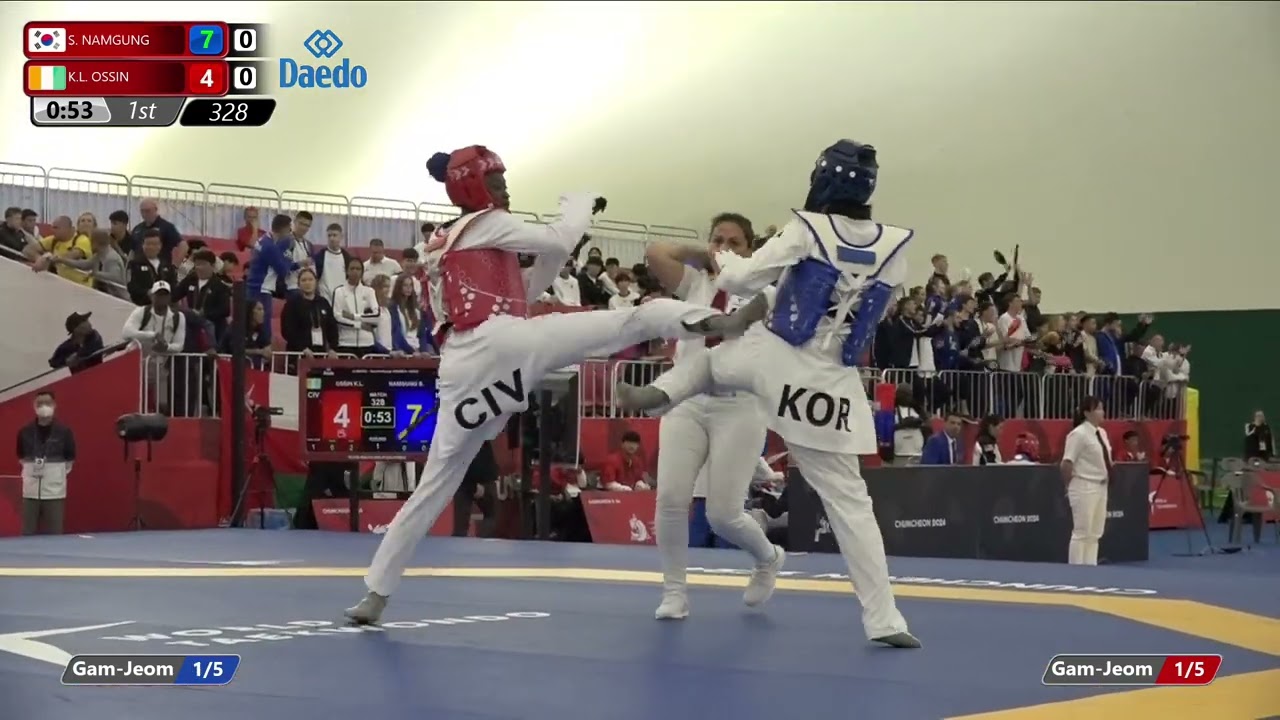 328 Quarterfinals Women +68kg KOR S  NAMGUNG CIV K L  OSSIN