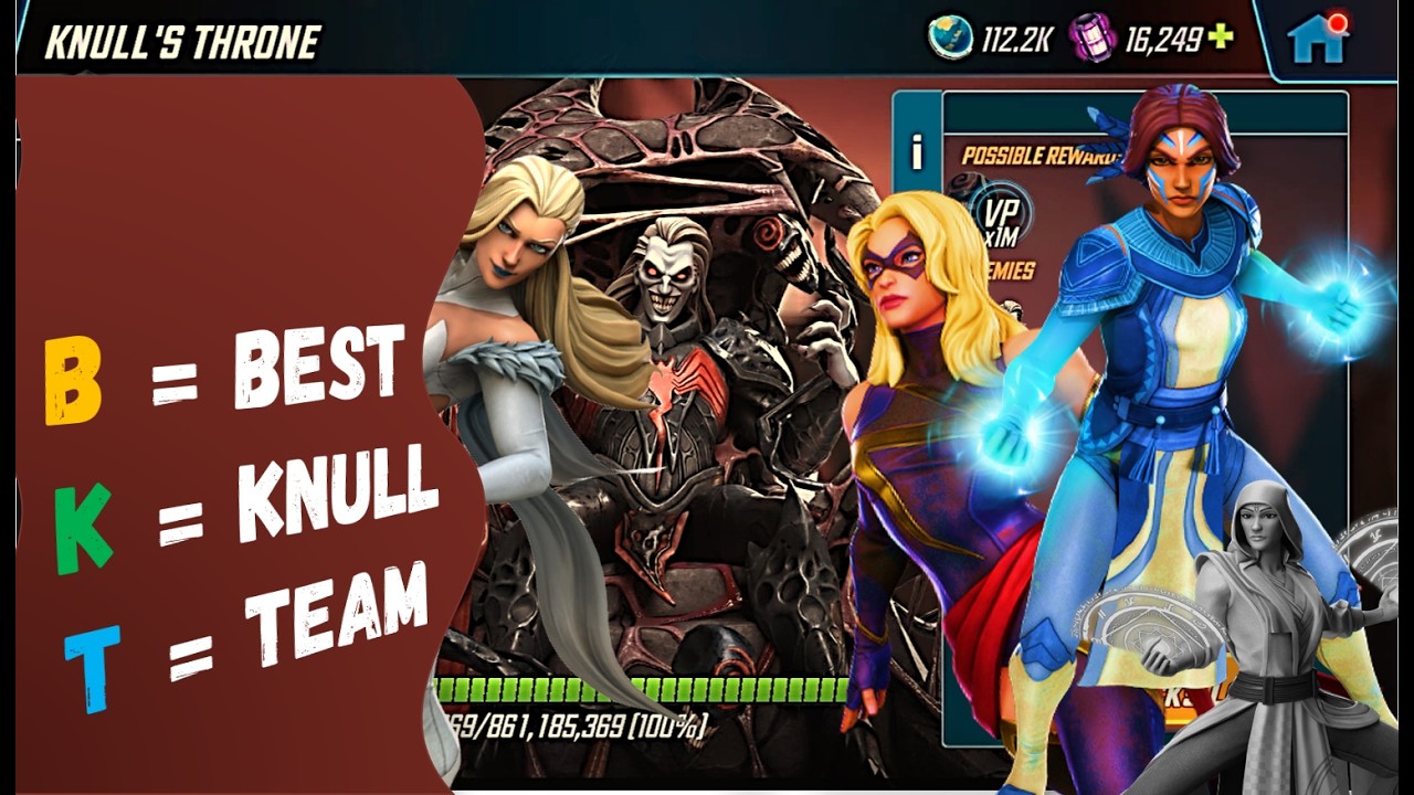 MSF Best Knull Teams (BKT) Battleworld Zone 4 | The Abyss Difficulty 5 - Marvel Strike Force
