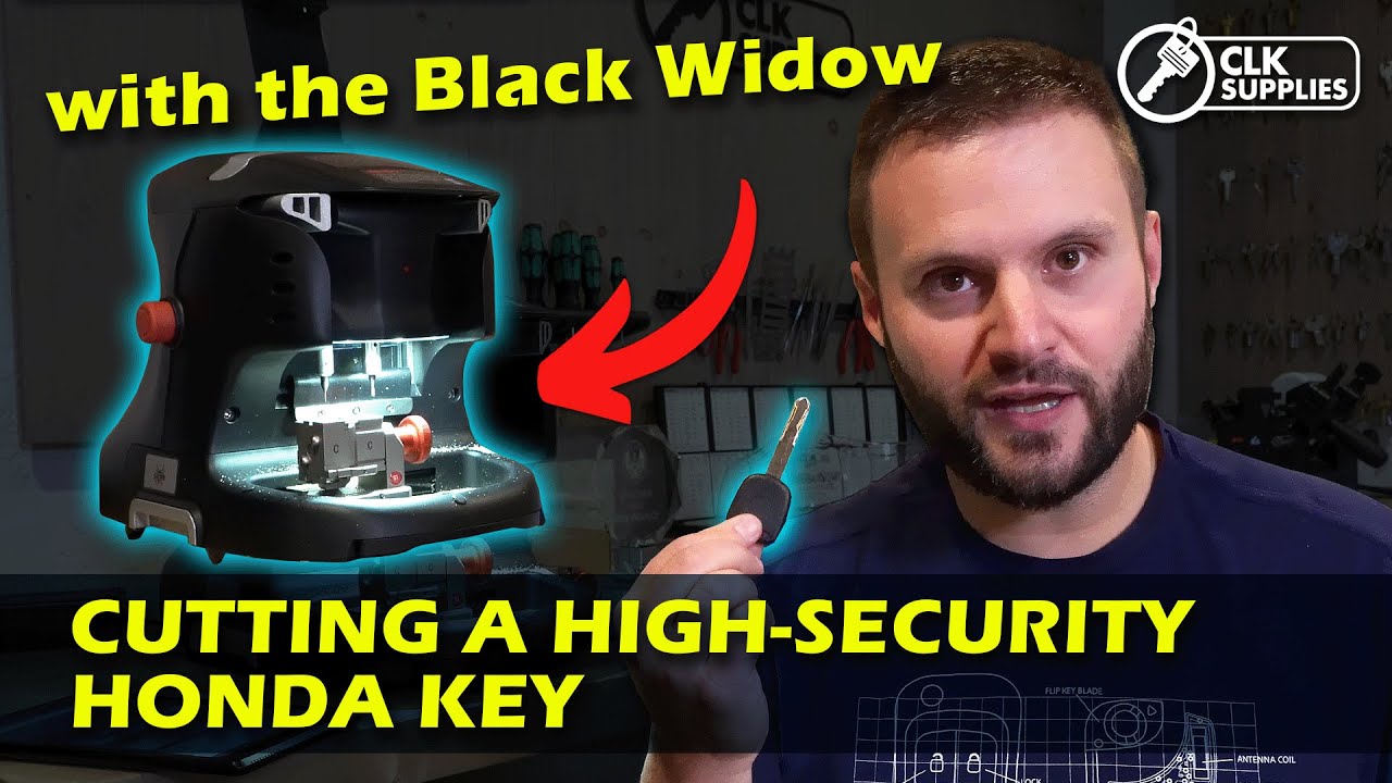 How to Cut a Honda High Security Key with the Black Widow Key Machine!