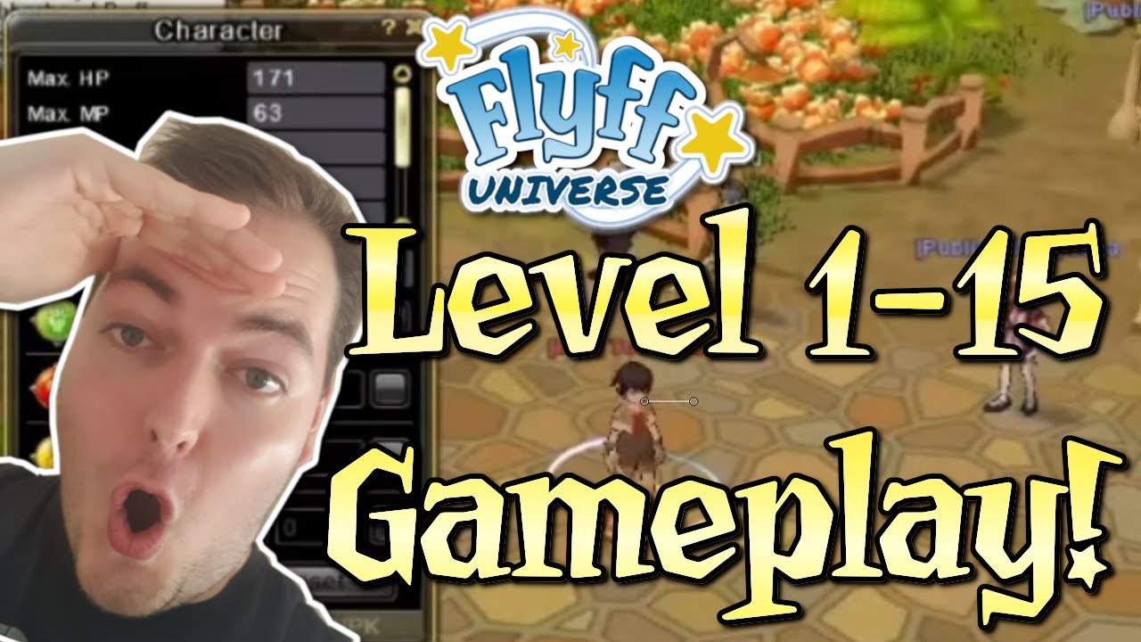 Flyff Universe - Vagrant Level 1-15 Gameplay!