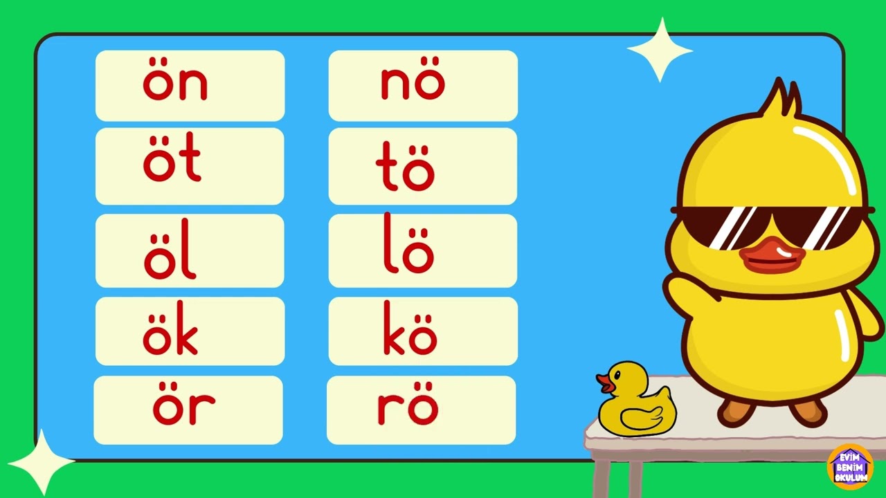 1.sınıf Ö sesi hece ve kelime akıcı okuma çalışması 2024 yeni müfredat #birincisinif