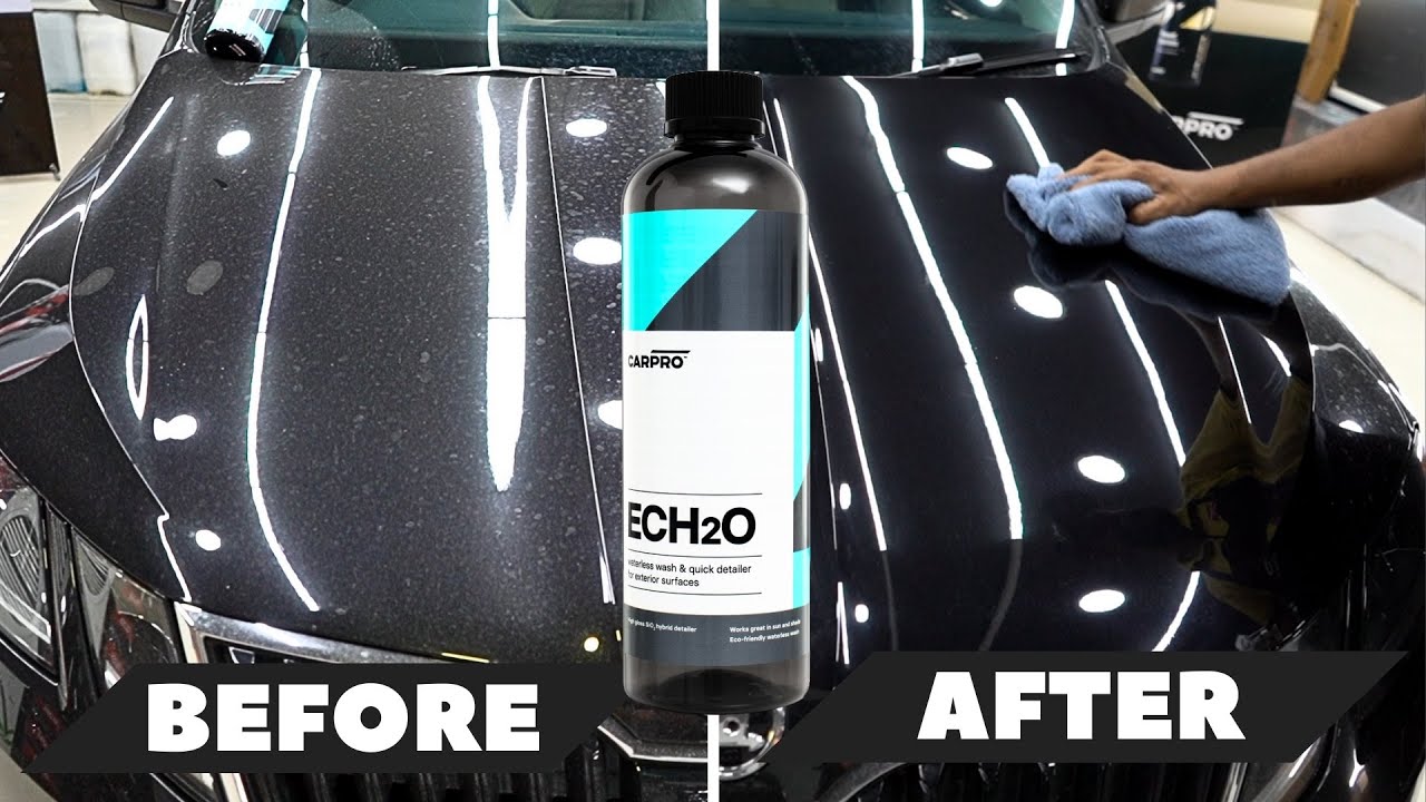 Before & After with the Waterless Carwash - CarPro ECH2O