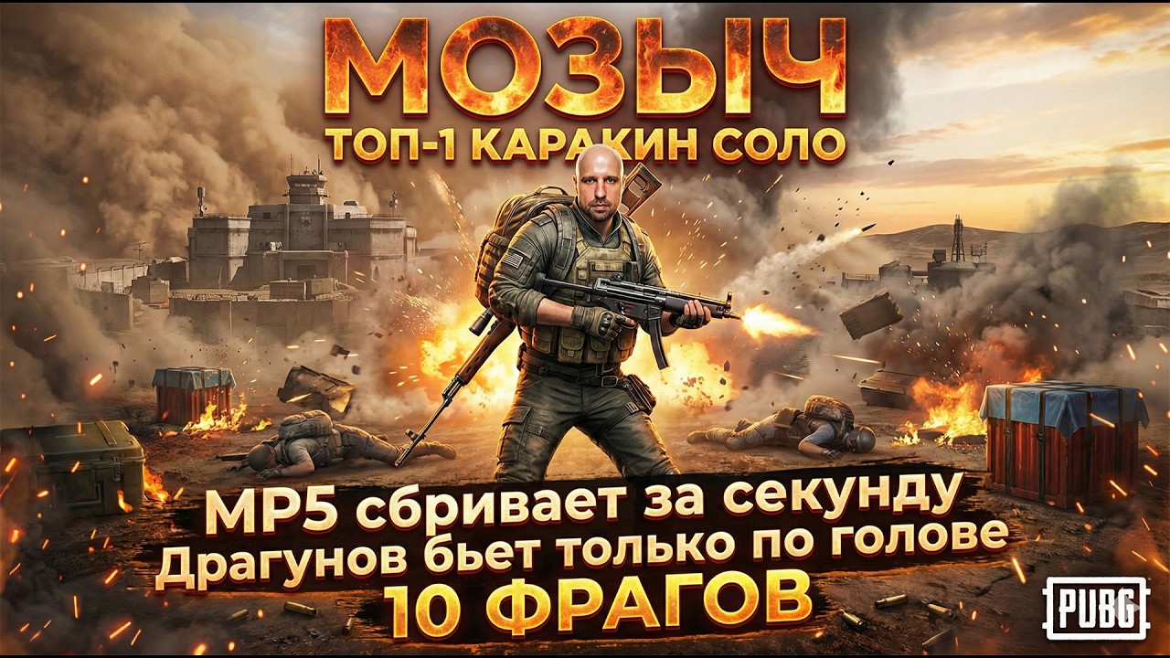 Пешая прогулка по Каракину, MP5, Драгунов, 10 фрагов и ТОП-1