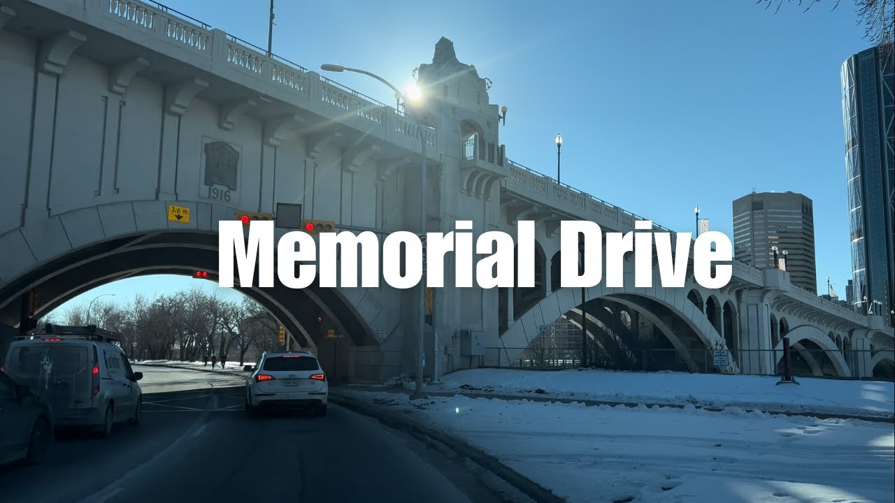 Calgary Driving 🚘 Memorial Drive 🇨🇦