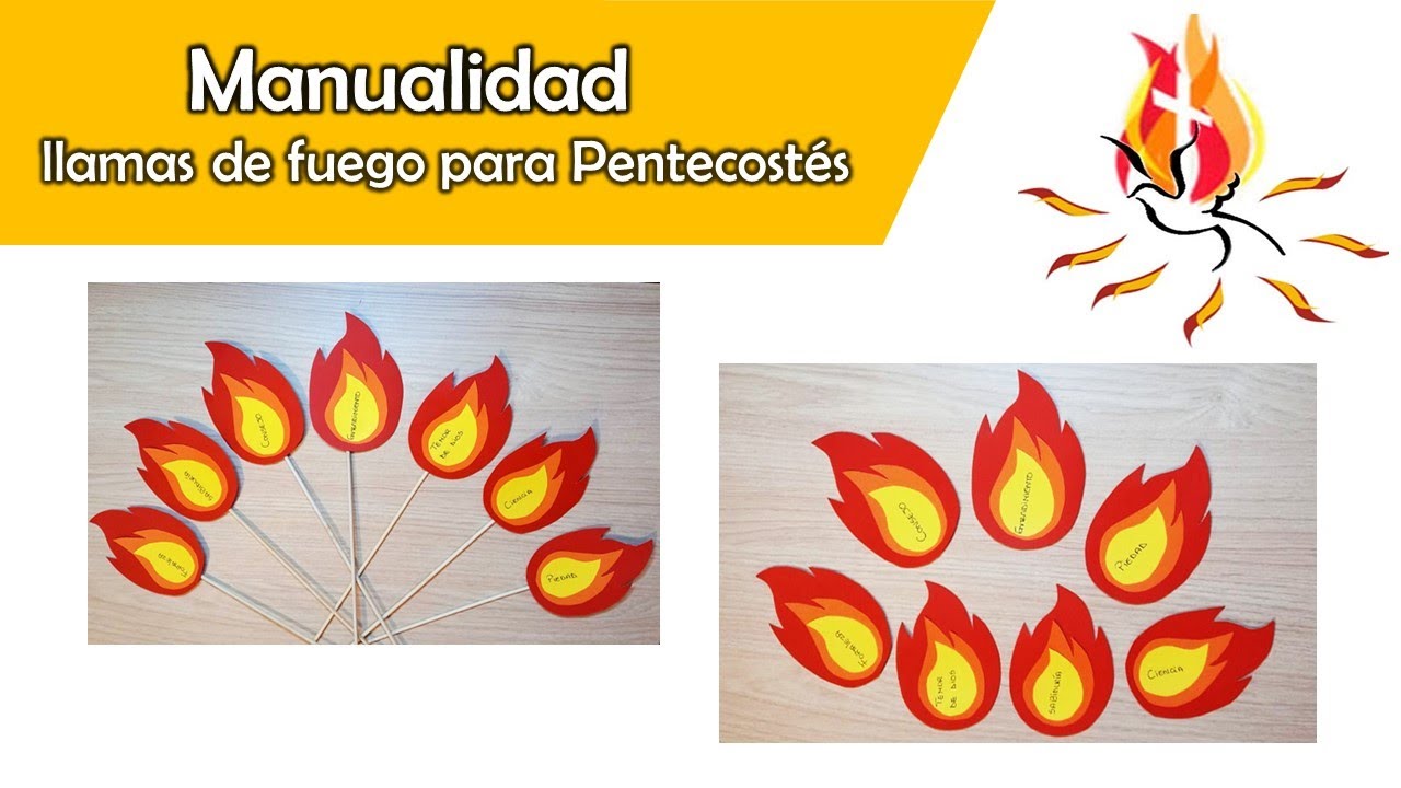 ¿Cómo realizar llamas de fuego para Pentecostés? /Tutorial