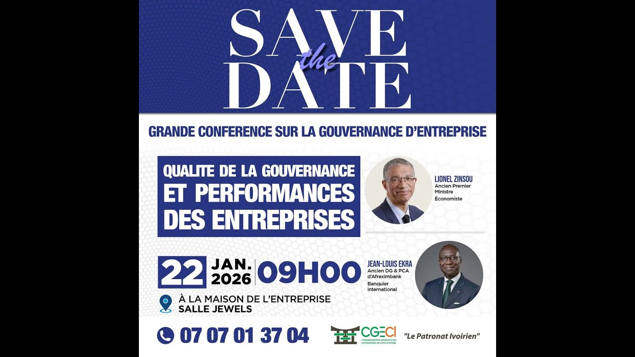 GRANDE CONFERENCE SUR LA GOUVERNANCE D'ENTREPRISE