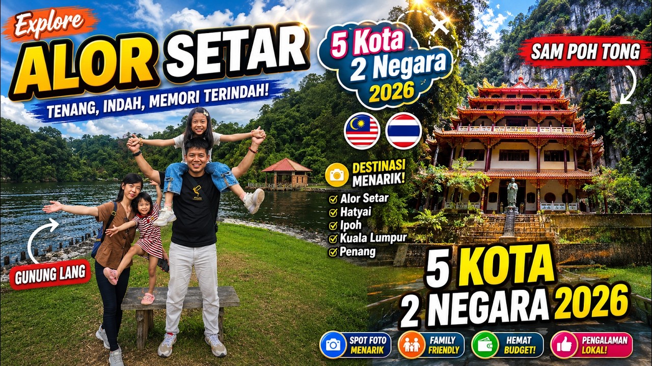 Jalan ke Sam Poh Tong, Ipoh Parade Mall, Naik Boat di Gunung Lang, Trip 2026. Day 9