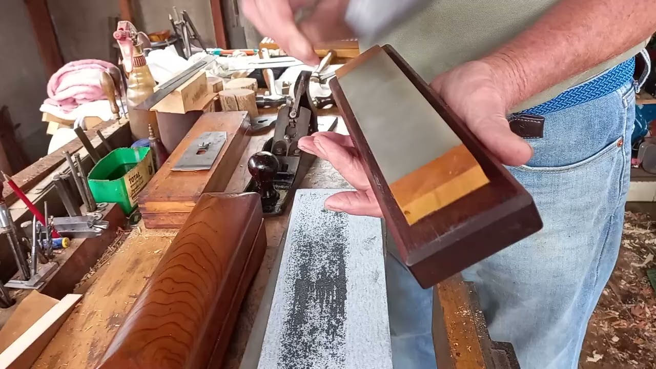 252) Discussing The End Blocks On An Oil Stone Box.