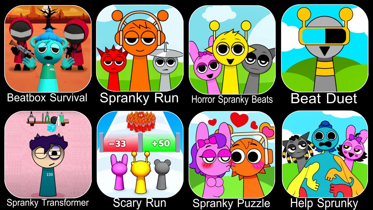 Beatbox Survival,Spranky Run,Horror Spranky Beats,Beat Duet,Spranky Transformer,Scary Run