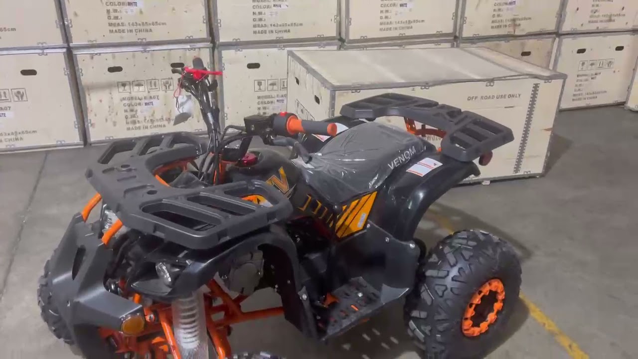 HOW TO USE THE CHOKE TO COLD START THE VENOM 125CC GRIZZLY AND 125CC RACING MADIX GAS POWERED ATV'S
