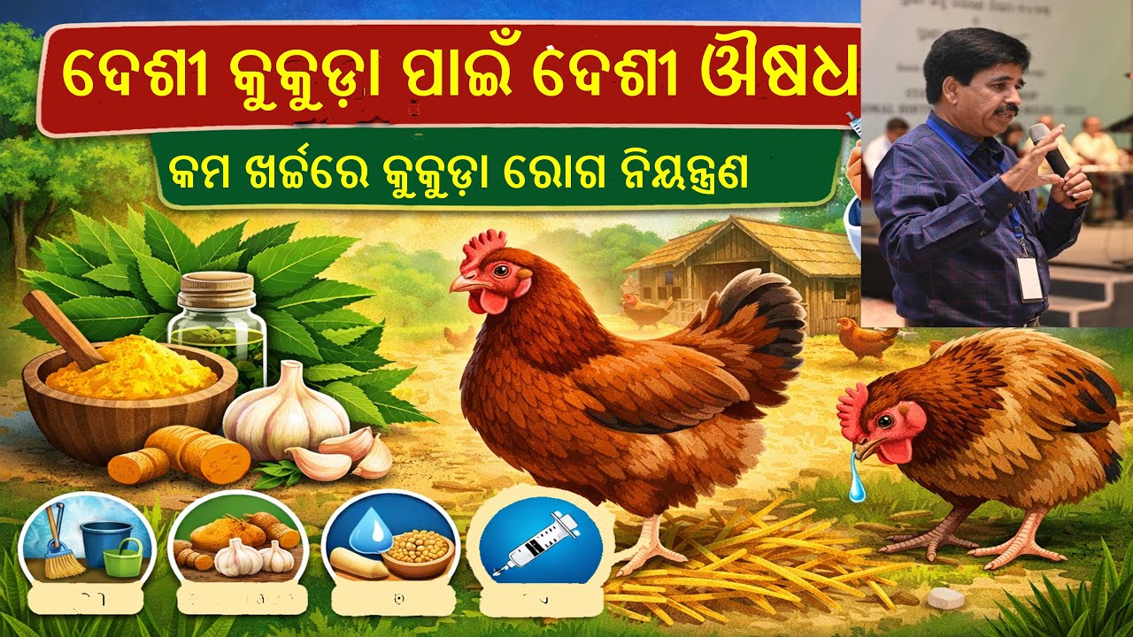 ଦେଶୀ କୁକୁଡ଼ା ପାଇଁ ଦେଶୀ ଔଷଧ , କମ୍ ଖର୍ଚ୍ଚରେ ସ୍ୱସ୍ଥ କୁକୁଡ଼ାପାଳନ ପଦ୍ଧତି