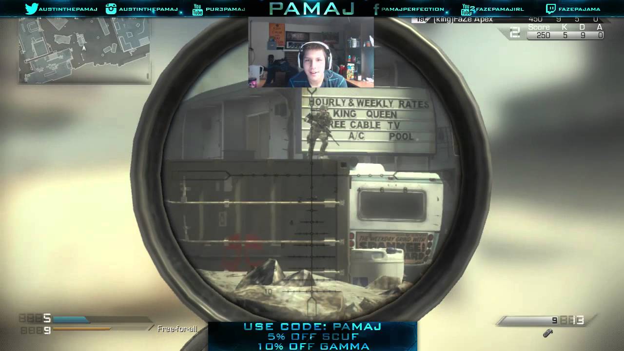 Pamaj's POV vs. FaZe Apex - COD Ghosts 1v1 Quickscoping!