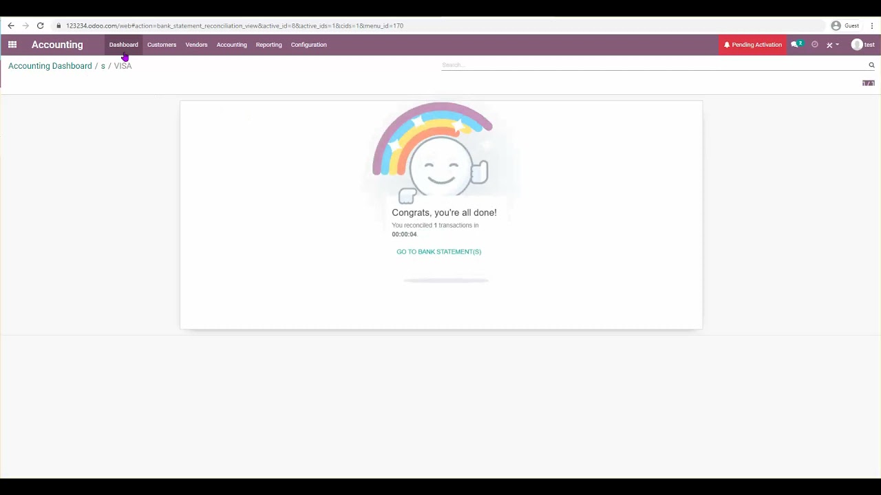 Paying with credit card Odoo V14