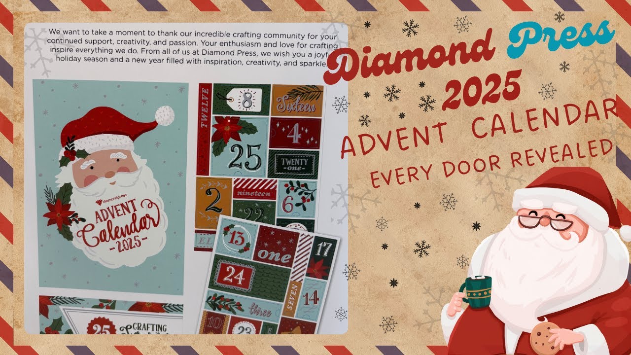 Распаковка Адвент-календаря Diamond Press 2025 🎁 | Полная версия — Что внутри каждой дверцы? HD 1...