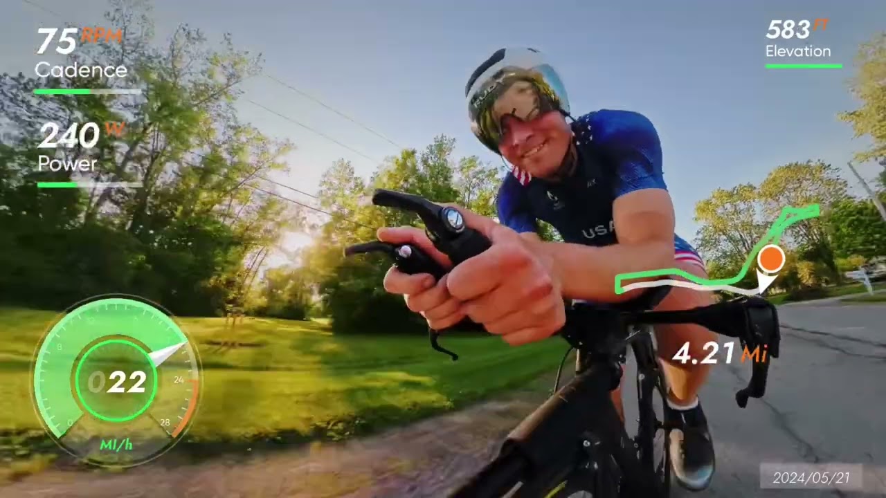 Buffalo Triathlon Club Time-Trial #1, 2024 - 23.4 mph/avg @ 223w