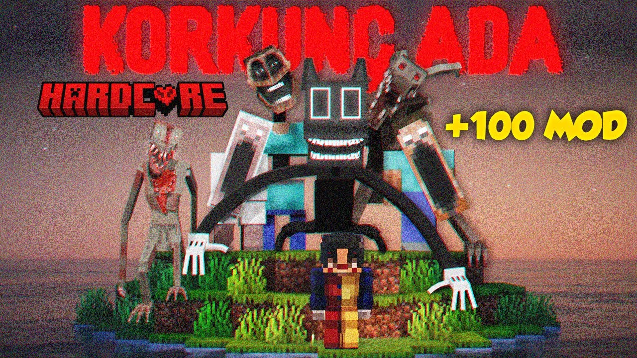 Minecraft'ın EN KORKUNÇ Adasında 100 GÜN Hayatta Kalmaya Çalıştım!