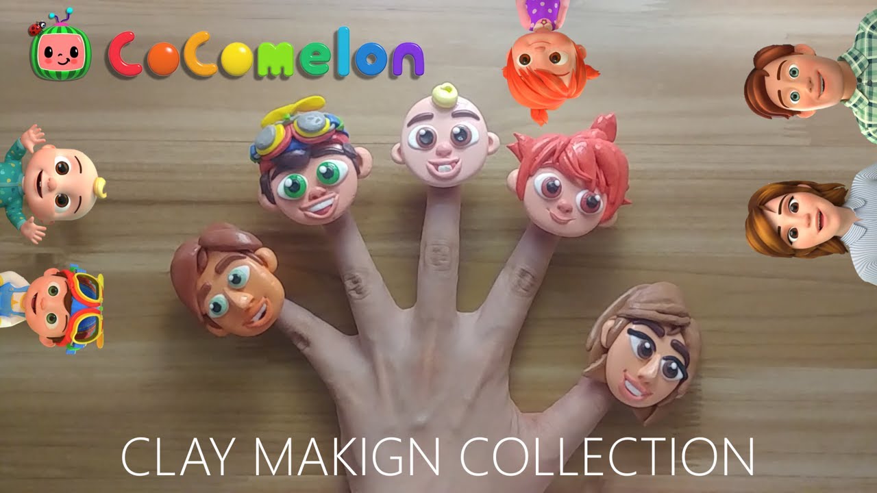 Finger family cocomelon family clay making collection 손가락 가족 코코멜론 가족 클레이로 만들기 모음