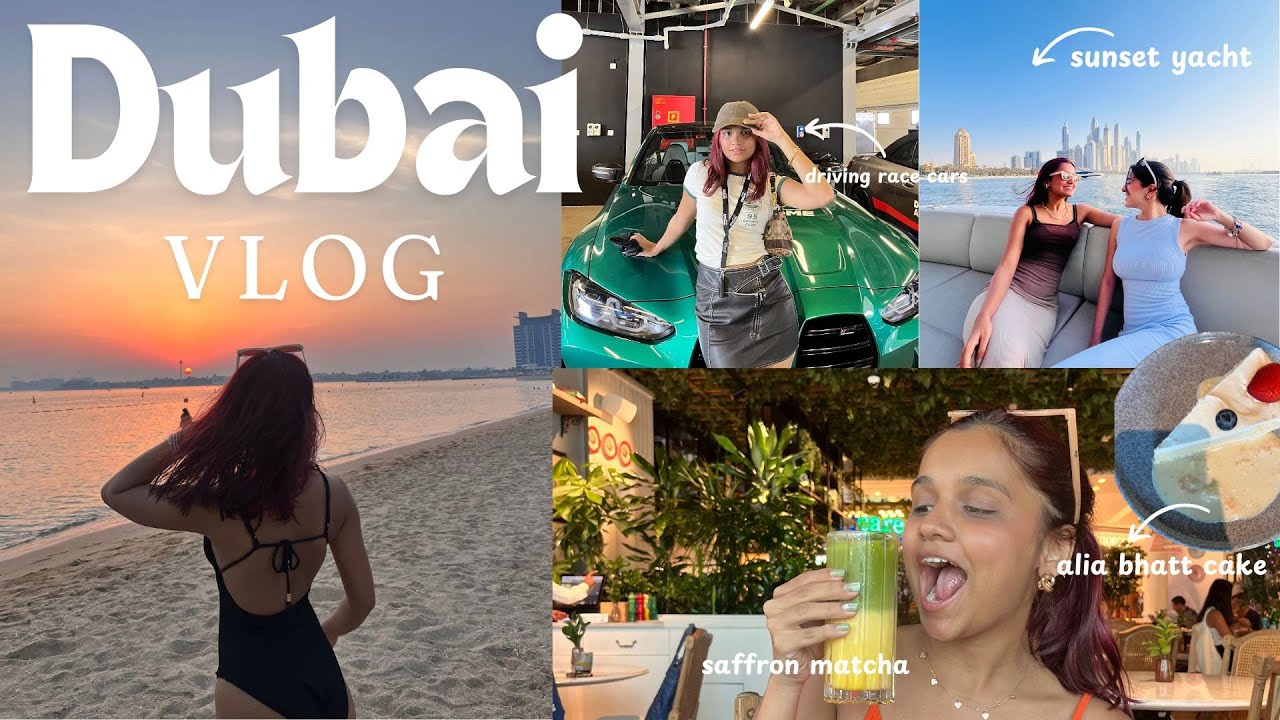 DUBAI VLOG // Яхта на закате, торт Алии Бхатт, вождение гоночных автомобилей, гольф высшего уровн...