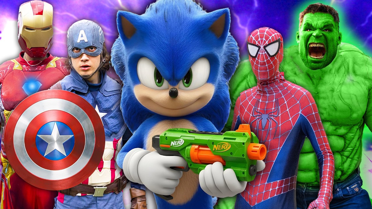 Соник против Супергероев &mdash; битва Нерфов!