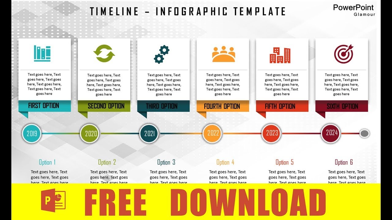 6 Year timeline Infographics - ***FREE DOWNLOAD**