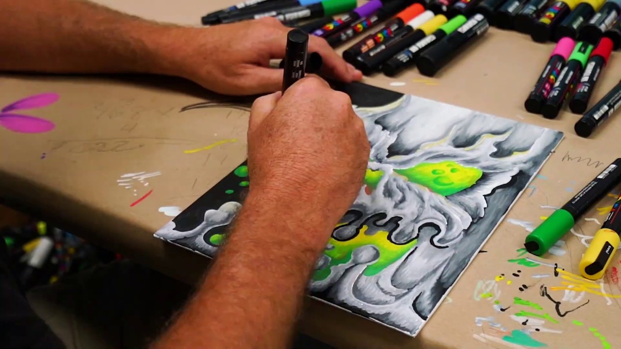 Get started with POSCA Paint Pens!  An art kit and online painting course with Drew Brophy